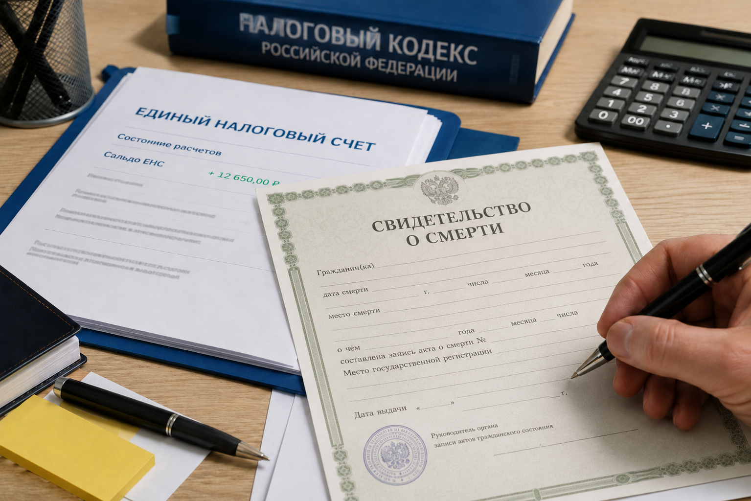 Иллюстрация к материалу: С 2027 года переплаты на ЕНС умершего будут учитывать у наследников